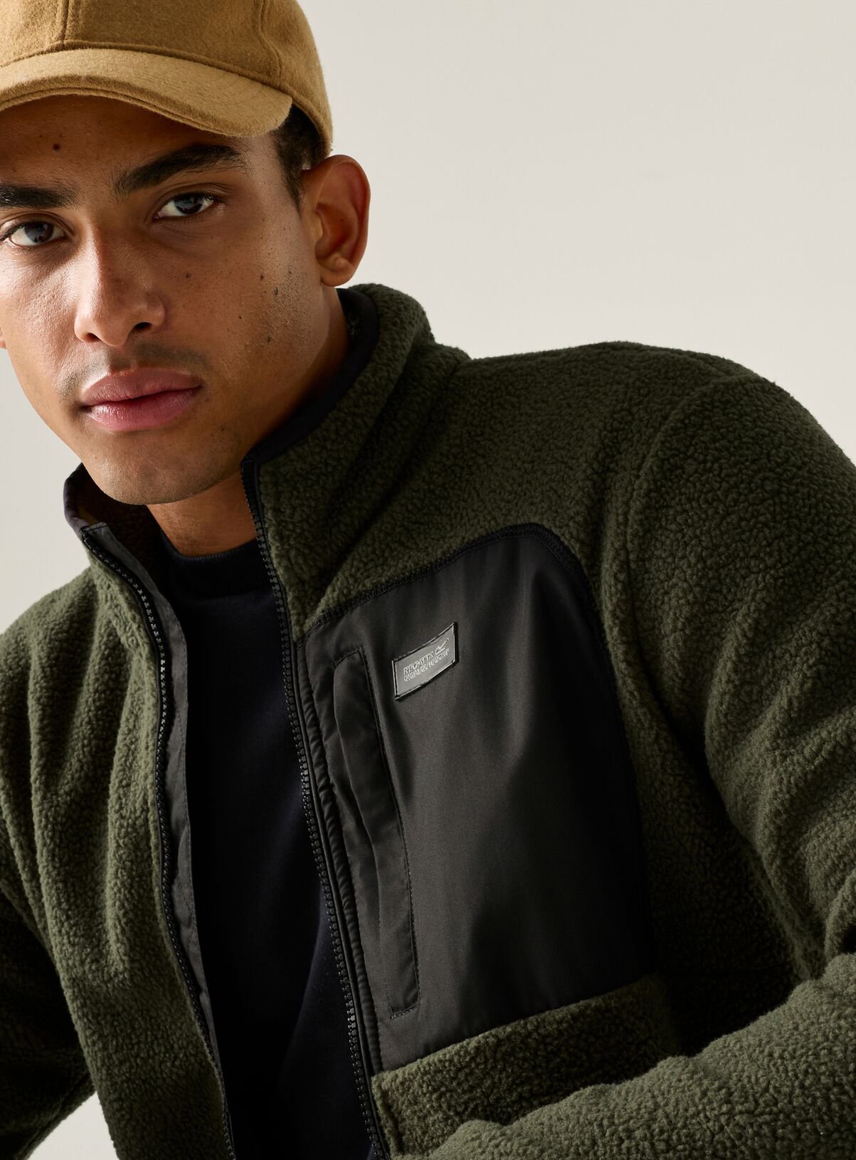 REGATTA Frankie Borg Full Zip Fleece Khaki XXXL - Image 6 thumbnail